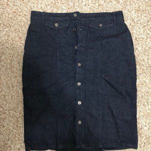 Jean mid-length skirt